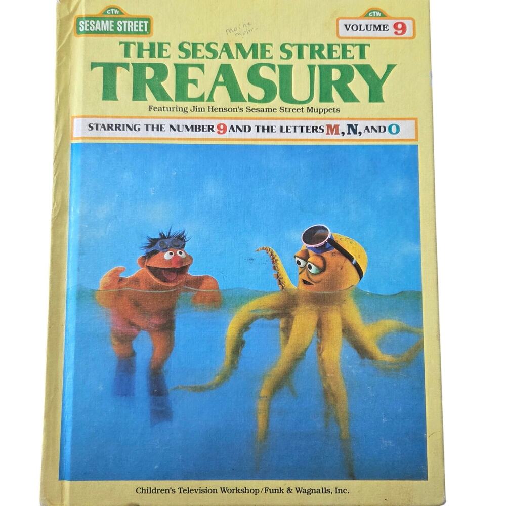 VTG The Sesame Street Treasury Vol 9 starring number 9 letters M,N, & O